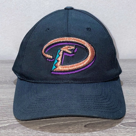 VINTAGE ARIZONA DIAMONDBACKS Black Baseball Snapback Hat - Picture 1 of 7